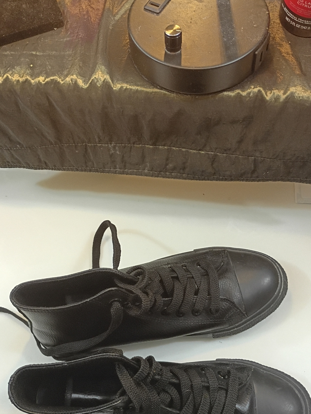 Converse Black Leather SPC High Top Men's Sz 7.5  Women's 9 - Picture 11 of 12